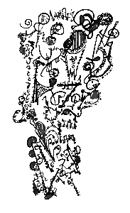 Black and white abstract face expressing urban stress and tension