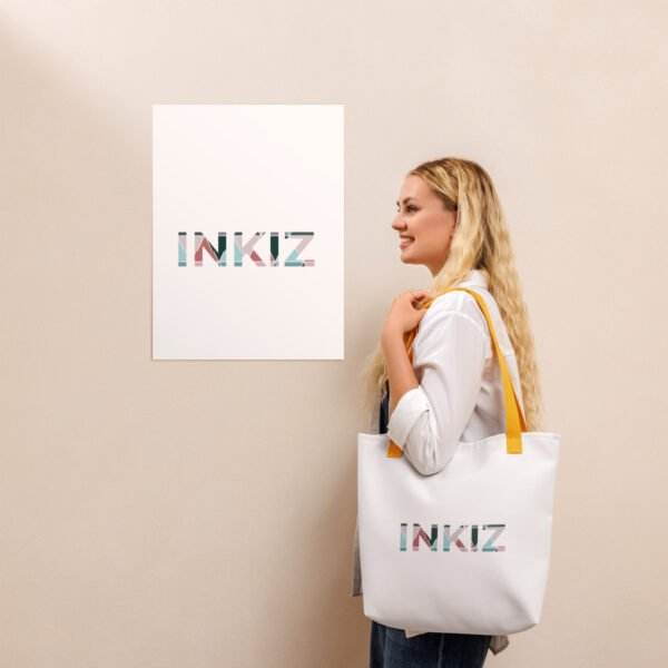 Neon Wave Tote Bag – Abstract Coastal Vibes - Image 2