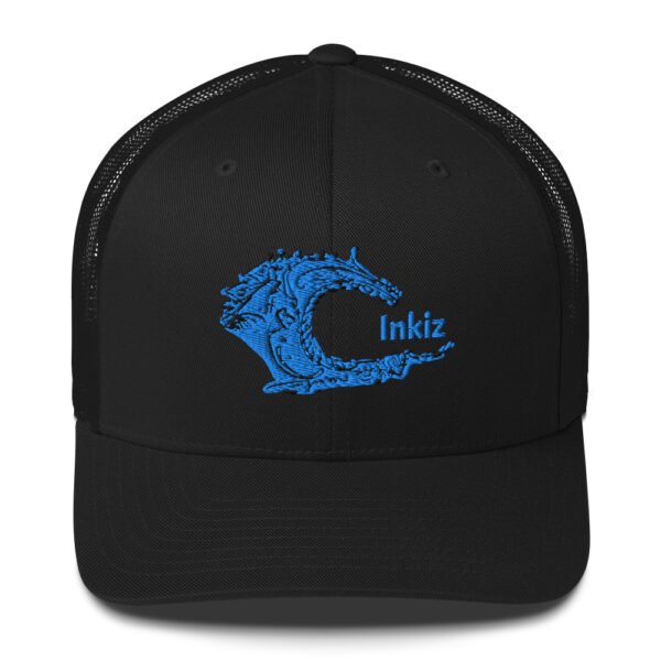 Blue Wave Embroidered Trucker Hat – Coastal Vibe - Image 7