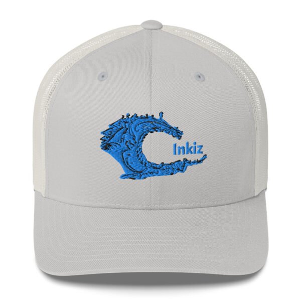 Blue Wave Embroidered Trucker Hat – Coastal Vibe - Image 9