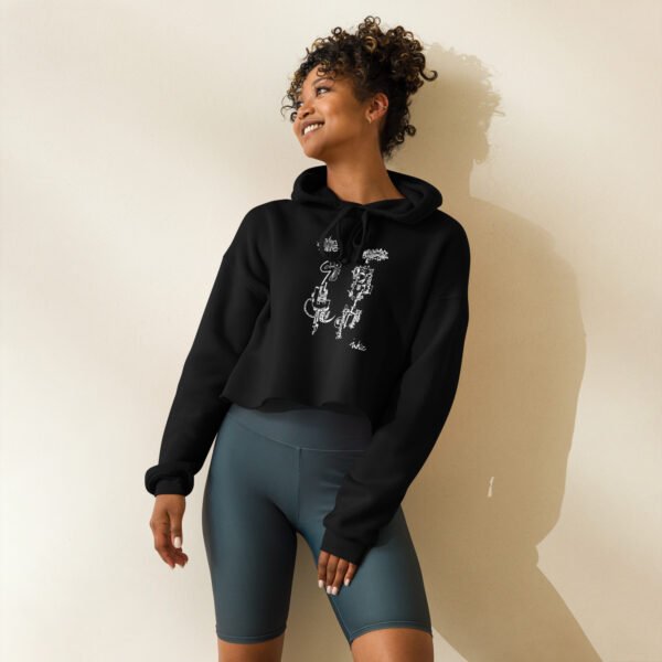 Cropped Hoodie – Angry Couple Abstract Art