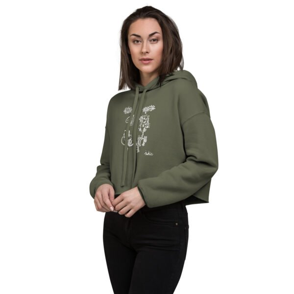 Cropped Hoodie – Angry Couple Abstract Art - Image 3