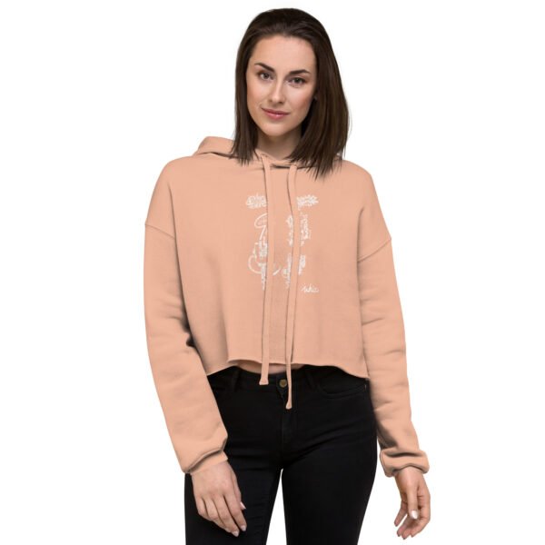 Cropped Hoodie – Angry Couple Abstract Art - Image 5