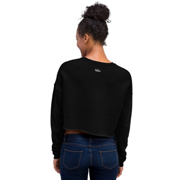 Cropped Sweatshirt – Angry Couple Abstract Print - Image 3